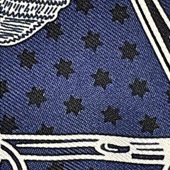 Auth HERMES Twilly H852978S 01 Marine Fonce (Navy) Black White - Scarf - Picture 6 of 7